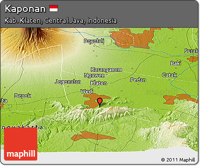 Physical Panoramic Map of Kaponan