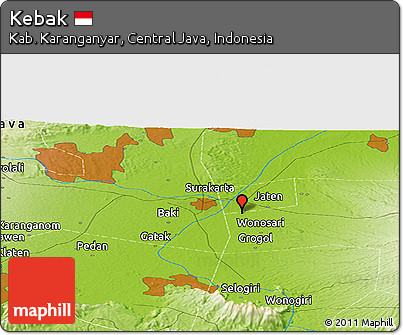 Physical Panoramic Map of Kebak