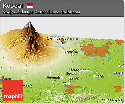 Physical Panoramic Map of Keboan
