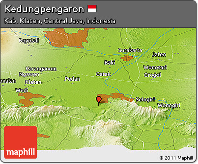 Physical Panoramic Map of Kedungpengaron