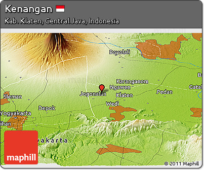 Physical Panoramic Map of Kenangan