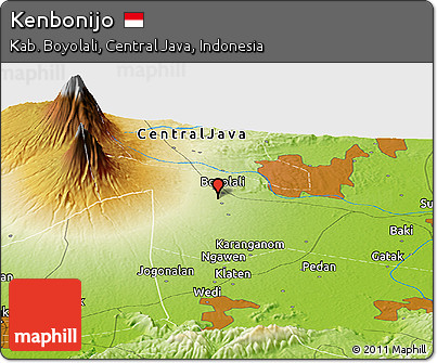 Physical Panoramic Map of Kenbonijo
