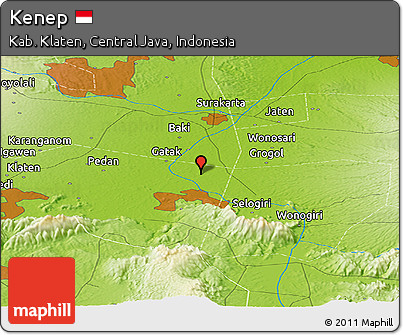 Physical Panoramic Map of Kenep
