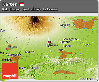 Physical Panoramic Map of Kerten