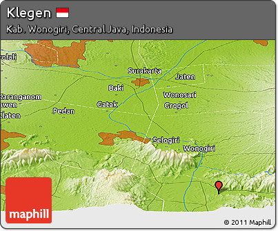 Physical Panoramic Map of Klegen