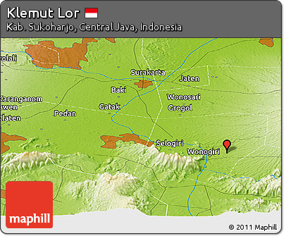Physical Panoramic Map of Klemut Lor