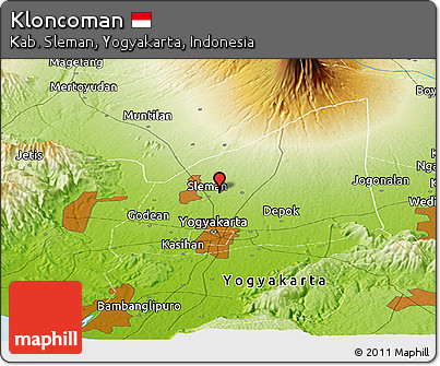Physical Panoramic Map of Kloncoman