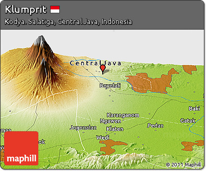Physical Panoramic Map of Klumprit