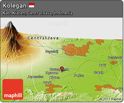 Physical Panoramic Map of Kolegan