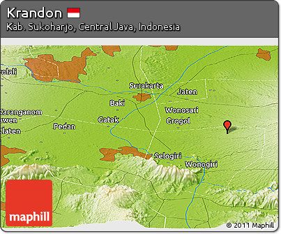 Physical Panoramic Map of Krandon