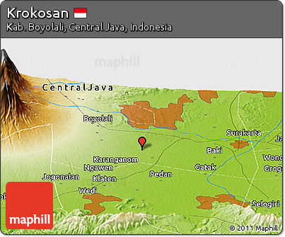 Physical Panoramic Map of Krokosan