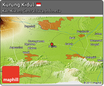 Physical Panoramic Map of Kurung Kidul
