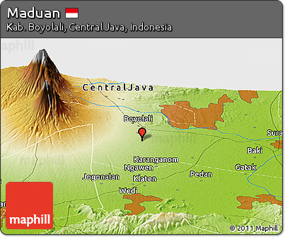 Physical Panoramic Map of Maduan