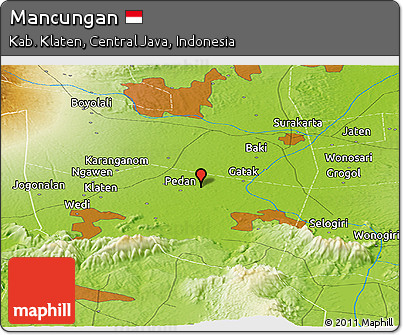 Physical Panoramic Map of Mancungan