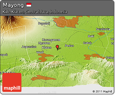 Physical Panoramic Map of Mayong