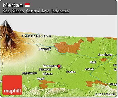 Physical Panoramic Map of Mertan