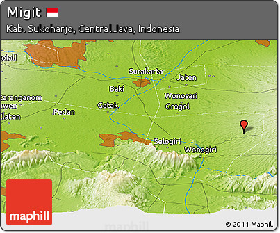 Physical Panoramic Map of Migit