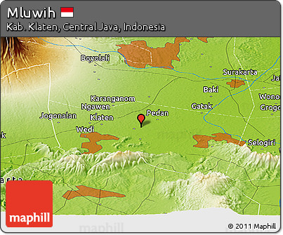 Physical Panoramic Map of Mluwih