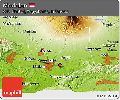 Physical Panoramic Map of Modalan