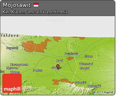 Physical Panoramic Map of Mojosawit