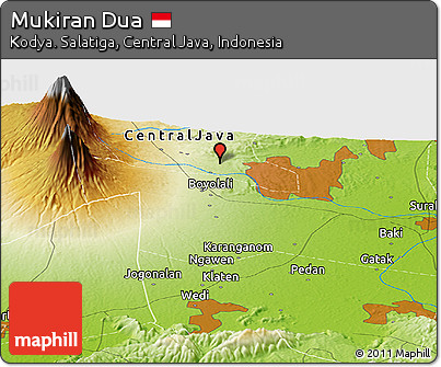 Physical Panoramic Map of Mukiran Dua