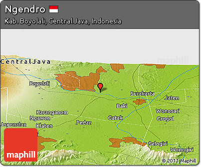 Physical Panoramic Map of Ngendro