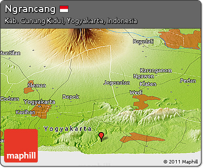 Physical Panoramic Map of Ngrancang