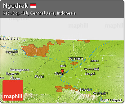 Physical Panoramic Map of Ngudrek