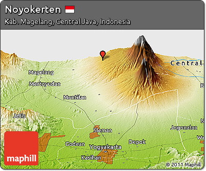 Physical Panoramic Map of Noyokerten