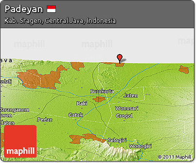 Physical Panoramic Map of Padeyan