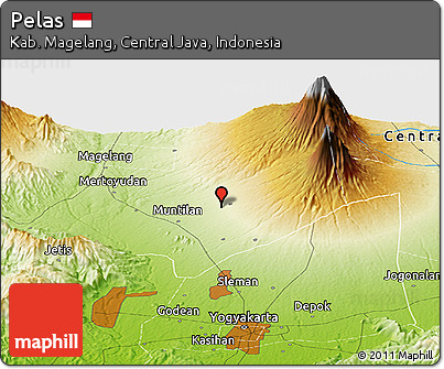 Physical Panoramic Map of Pelas
