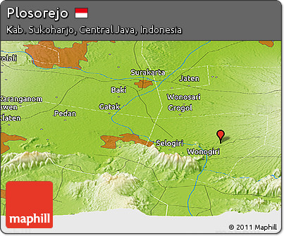 Physical Panoramic Map of Plosorejo