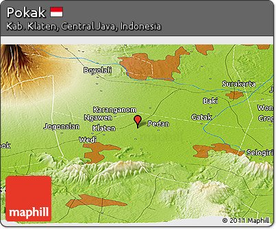 Physical Panoramic Map of Pokak