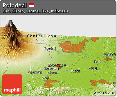 Physical Panoramic Map of Polodadi