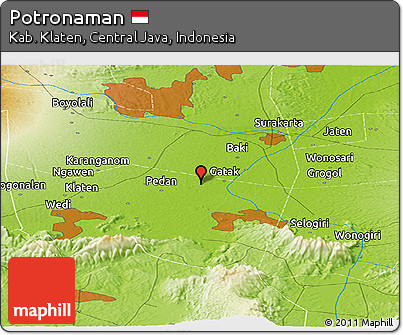 Physical Panoramic Map of Potronaman