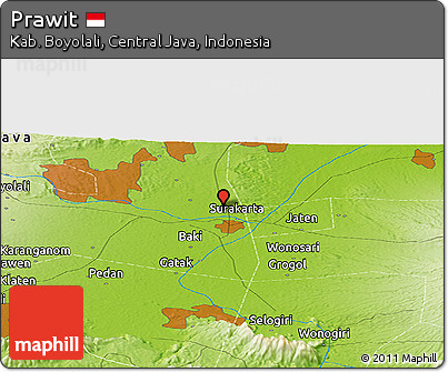 Physical Panoramic Map of Prawit