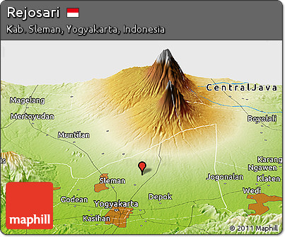Physical Panoramic Map of Rejosari