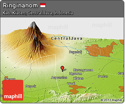 Physical Panoramic Map of Ringinanom