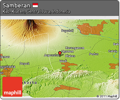 Physical Panoramic Map of Samberan