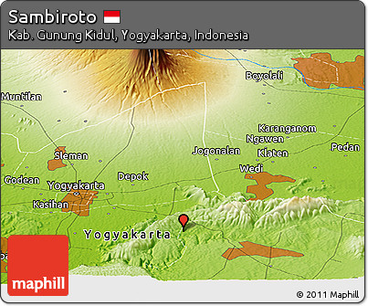 Physical Panoramic Map of Sambiroto
