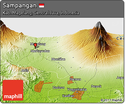 Physical Panoramic Map of Sampangan