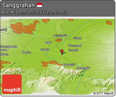 Physical Panoramic Map of Sanggrahan