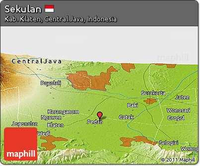 Physical Panoramic Map of Sekulan