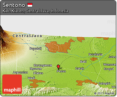 Physical Panoramic Map of Sentono
