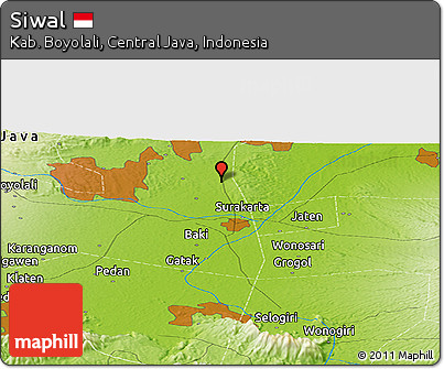 Physical Panoramic Map of Siwal