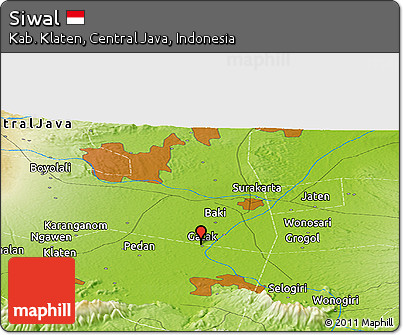 Physical Panoramic Map of Siwal