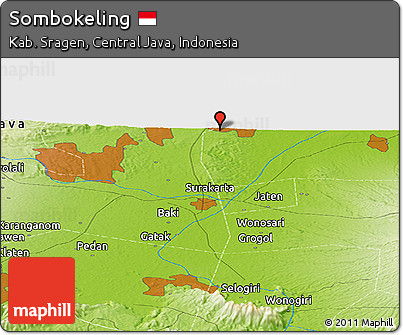 Physical Panoramic Map of Sombokeling