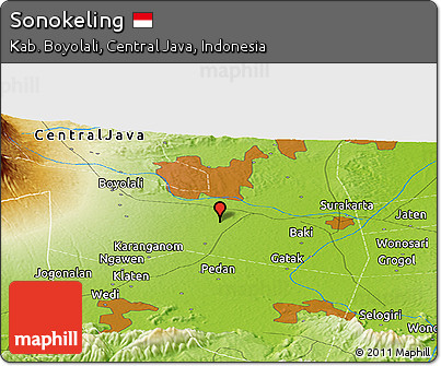 Physical Panoramic Map of Sonokeling