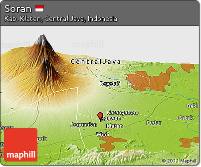 Physical Panoramic Map of Soran