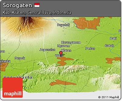 Physical Panoramic Map of Sorogaten